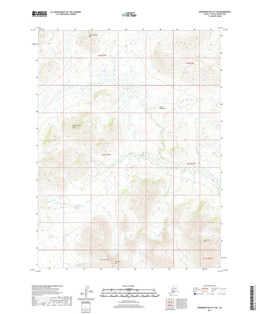 Goodnews Bay B-7 SW Alaska US Topo Map Image