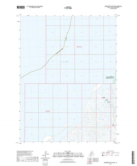 Goodnews Bay B-8 NW Alaska US Topo Map Image