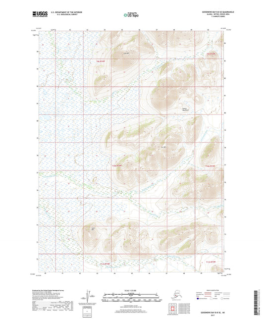 Goodnews Bay B-8 SE Alaska US Topo Map Image
