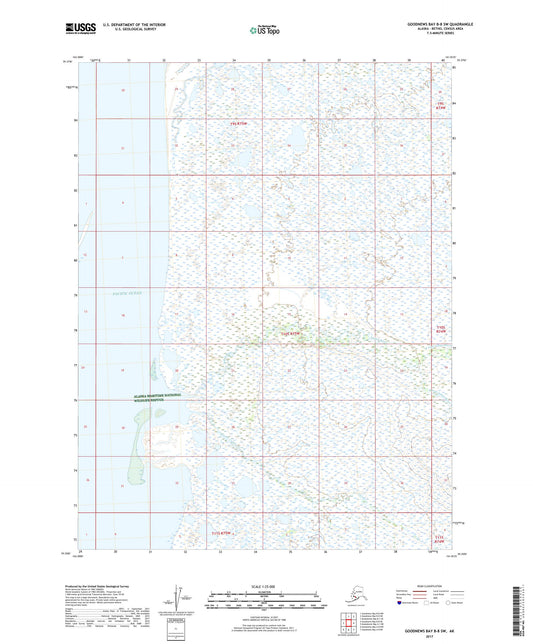 Goodnews Bay B-8 SW Alaska US Topo Map Image
