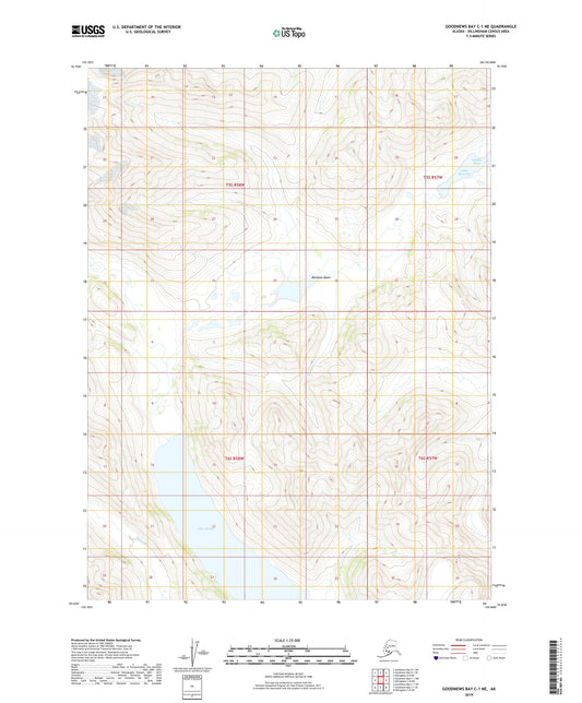 Goodnews Bay C-1 NE Alaska US Topo Map Image