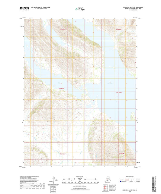 Goodnews Bay C-1 SE Alaska US Topo Map Image