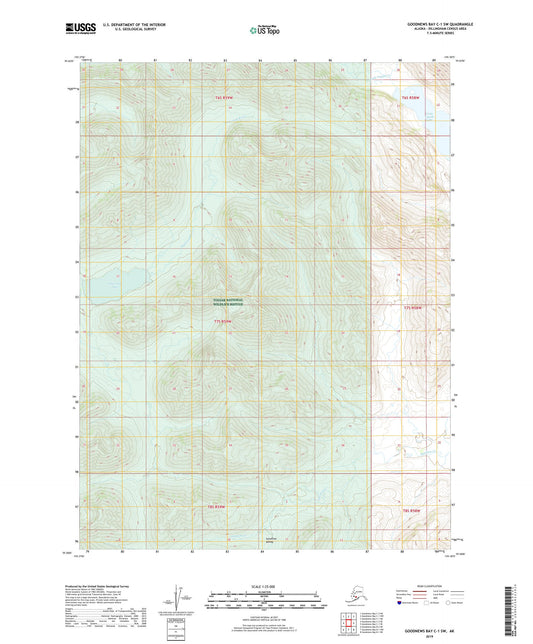 Goodnews Bay C-1 SW Alaska US Topo Map Image