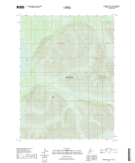 Goodnews Bay C-2 NE Alaska US Topo Map Image