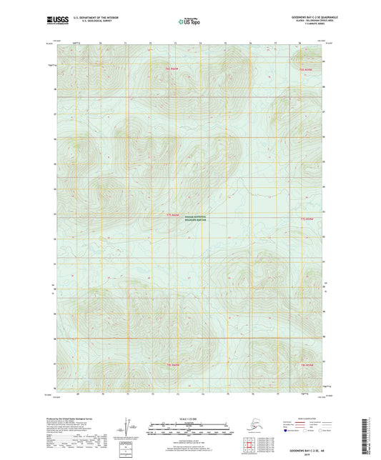 Goodnews Bay C-2 SE Alaska US Topo Map Image
