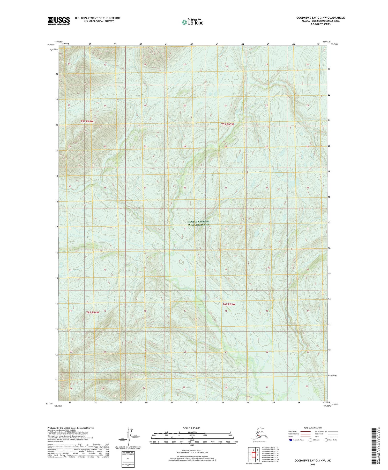 Goodnews Bay C-3 NW Alaska US Topo Map Image
