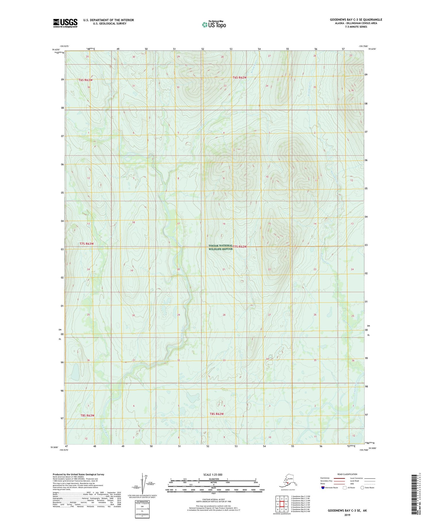 Goodnews Bay C-3 SE Alaska US Topo Map Image