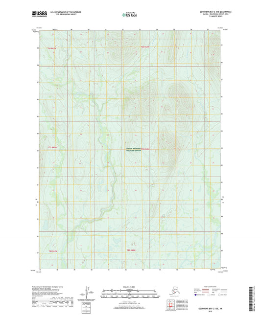 Goodnews Bay C-3 SE Alaska US Topo Map Image