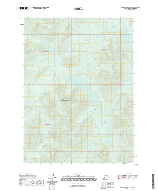 Goodnews Bay C-4 NW Alaska US Topo Map Image