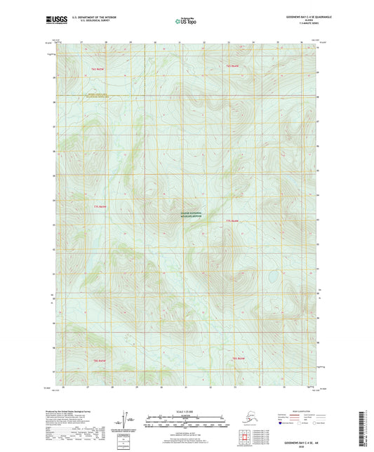 Goodnews Bay C-4 SE Alaska US Topo Map Image