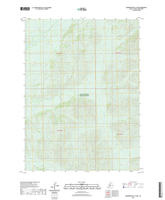 Goodnews Bay C-5 NW Alaska US Topo Map Image