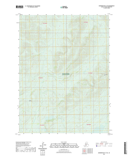 Goodnews Bay C-5 SE Alaska US Topo Map Image