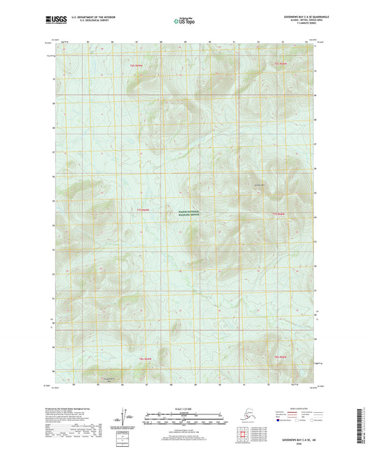 Goodnews Bay C-6 SE Alaska US Topo Map Image