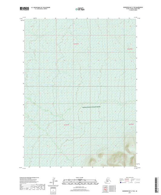 Goodnews Bay C-7 NE Alaska US Topo Map Image