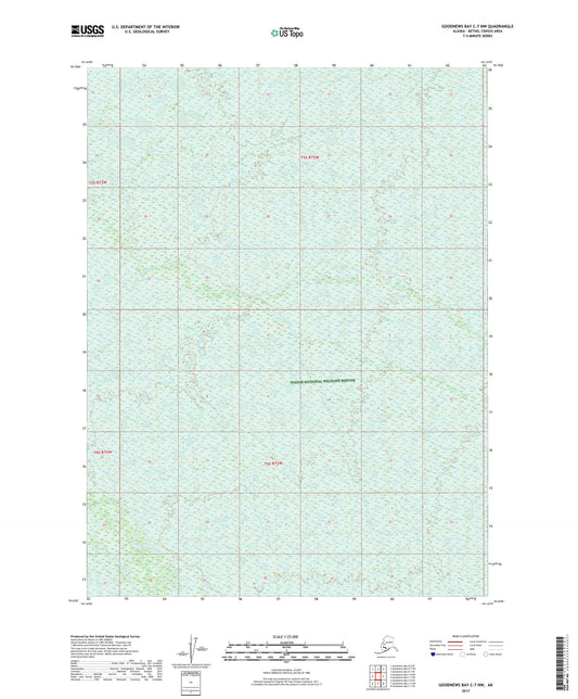 Goodnews Bay C-7 NW Alaska US Topo Map Image