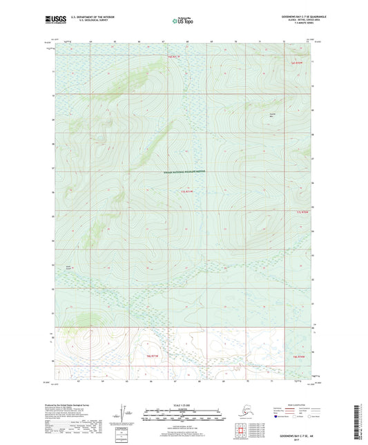 Goodnews Bay C-7 SE Alaska US Topo Map Image