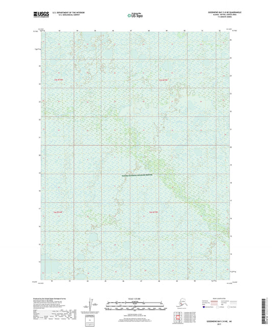 Goodnews Bay C-8 NE Alaska US Topo Map Image