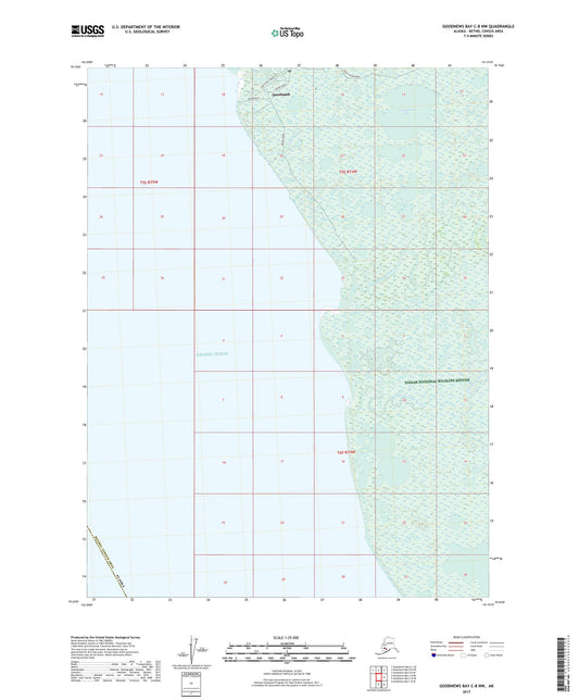 Goodnews Bay C-8 NW Alaska US Topo Map Image