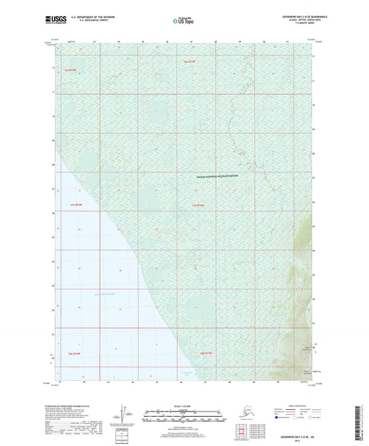 Goodnews Bay C-8 SE Alaska US Topo Map Image