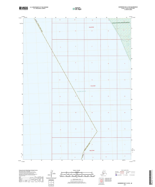 Goodnews Bay C-8 SW Alaska US Topo Map Image