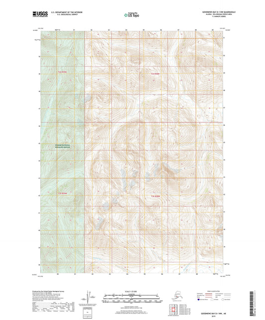 Goodnews Bay D-1 NW Alaska US Topo Map Image