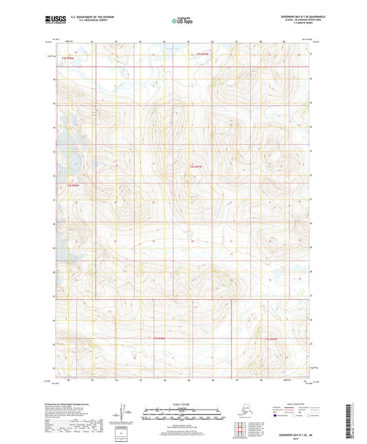 Goodnews Bay D-1 SE Alaska US Topo Map Image