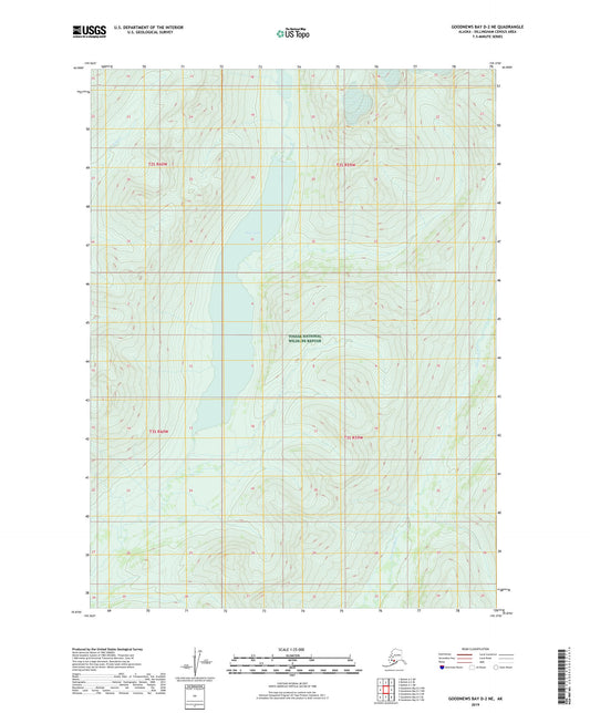 Goodnews Bay D-2 NE Alaska US Topo Map Image