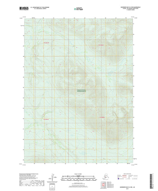 Goodnews Bay D-2 NW Alaska US Topo Map Image