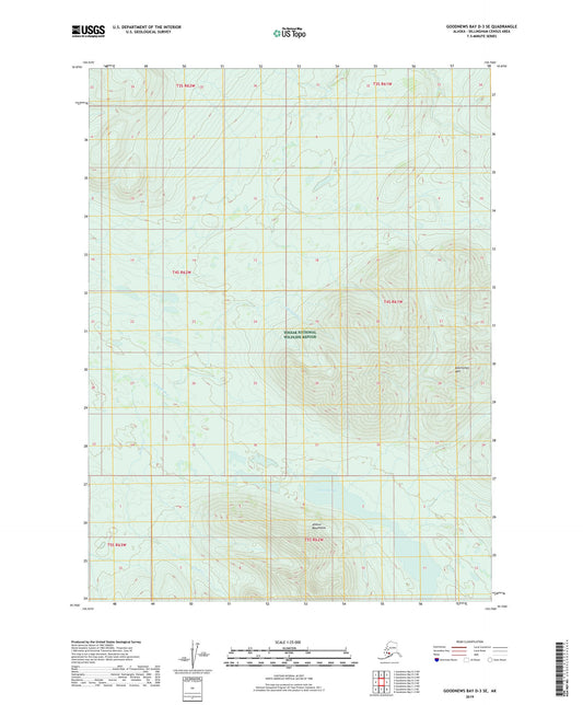 Goodnews Bay D-3 SE Alaska US Topo Map Image