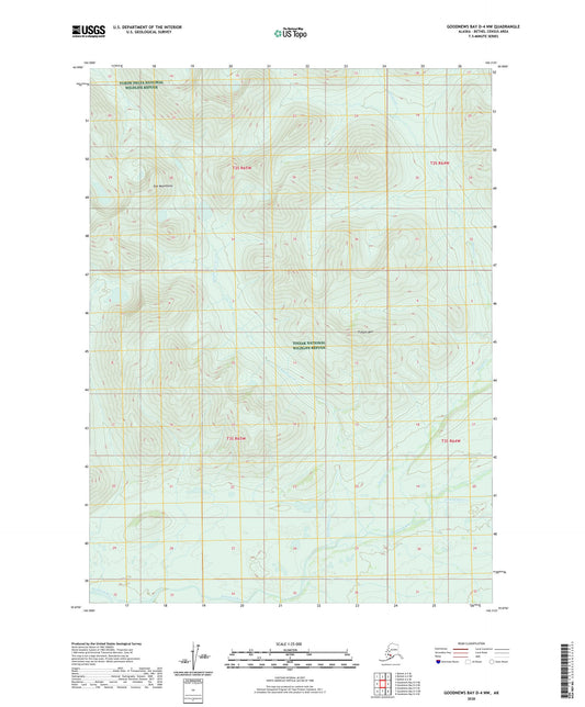 Goodnews Bay D-4 NW Alaska US Topo Map Image