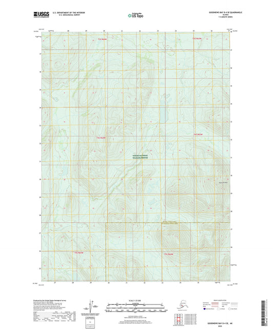Goodnews Bay D-4 SE Alaska US Topo Map Image