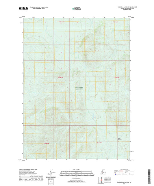 Goodnews Bay D-4 SW Alaska US Topo Map Image