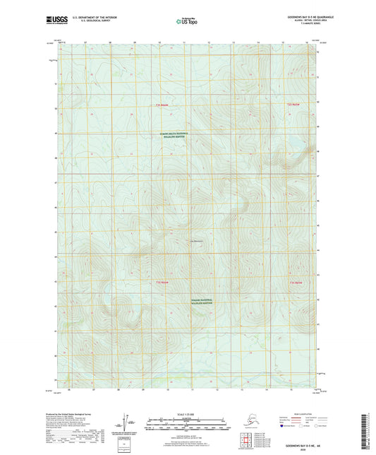 Goodnews Bay D-5 NE Alaska US Topo Map Image