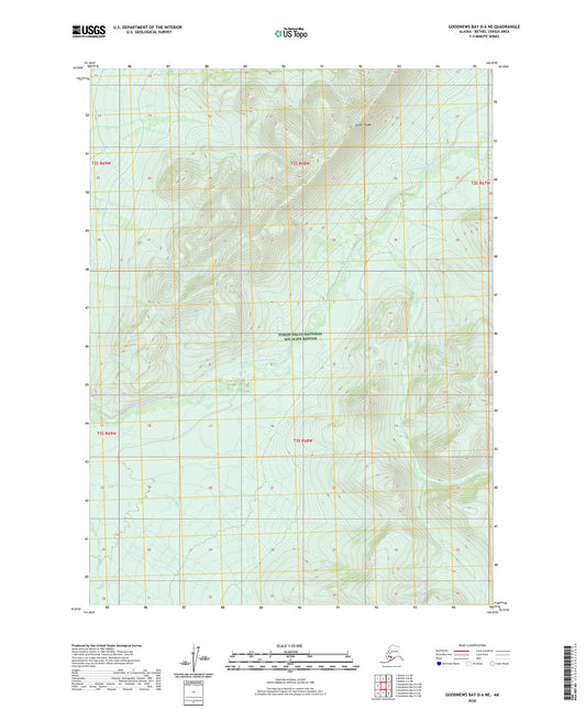 Goodnews Bay D-6 NE Alaska US Topo Map Image