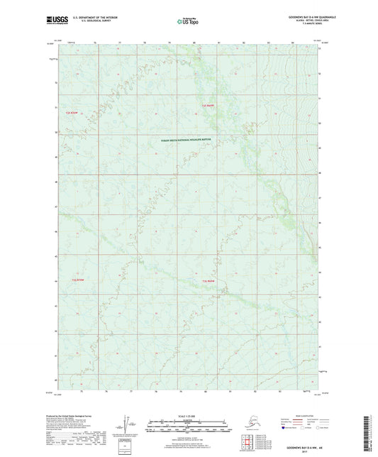 Goodnews Bay D-6 NW Alaska US Topo Map Image