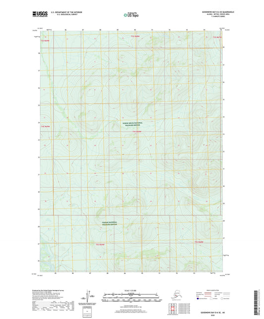 Goodnews Bay D-6 SE Alaska US Topo Map Image