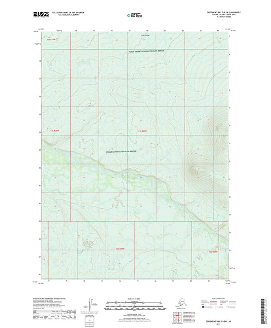 Goodnews Bay D-6 SW Alaska US Topo Map Image