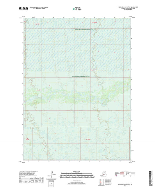 Goodnews Bay D-7 SW Alaska US Topo Map Image