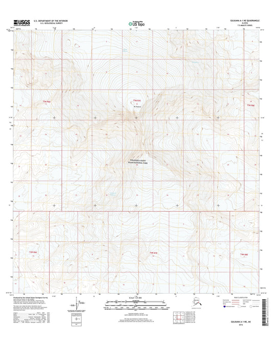 Gulkana A-1 NE Alaska US Topo Map Image