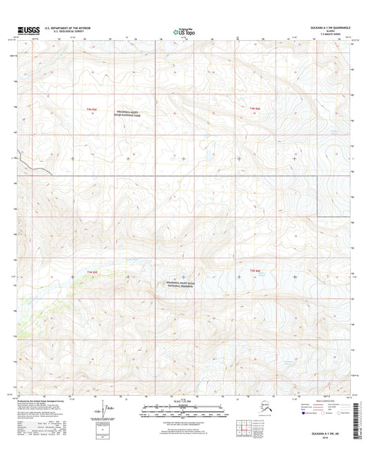 Gulkana A-1 SW Alaska US Topo Map Image