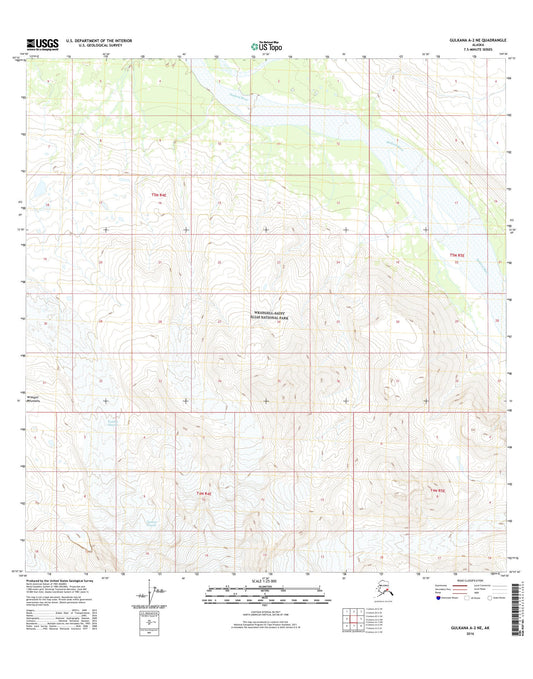 Gulkana A-2 NE Alaska US Topo Map Image