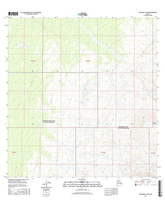 Gulkana A-2 NW Alaska US Topo Map Image