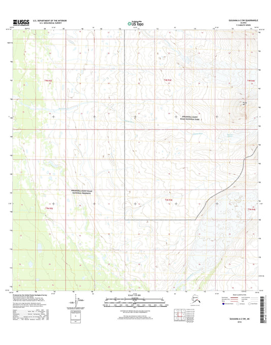 Gulkana A-2 SW Alaska US Topo Map Image