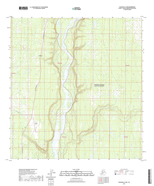 Gulkana A-3 NW Alaska US Topo Map Image