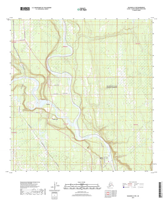 Gulkana A-3 SW Alaska US Topo Map Image