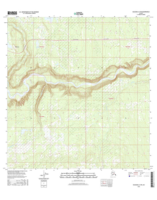 Gulkana A-4 SW Alaska US Topo Map Image