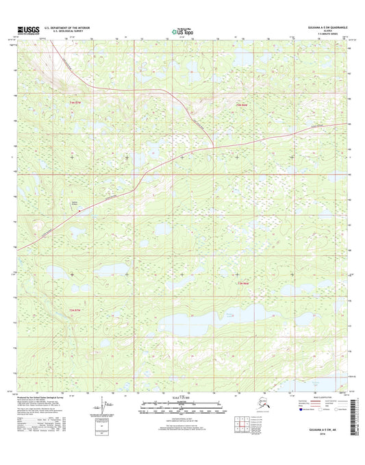Gulkana A-5 SW Alaska US Topo Map Image