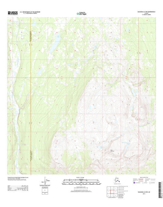 Gulkana A-6 SW Alaska US Topo Map Image