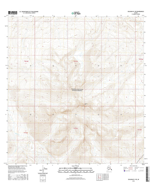 Gulkana B-1 NE Alaska US Topo Map Image
