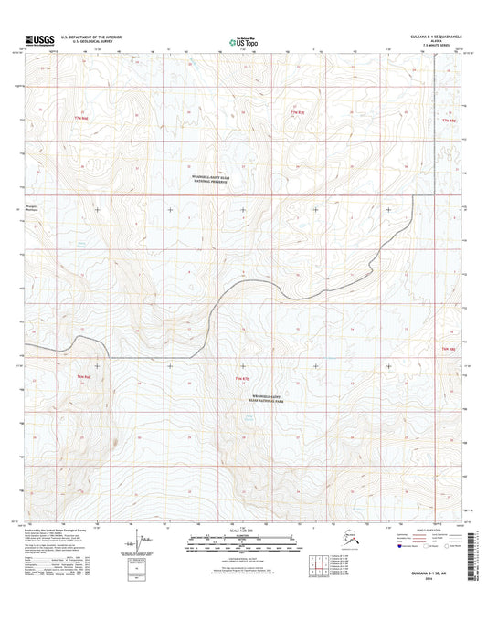 Gulkana B-1 SE Alaska US Topo Map Image